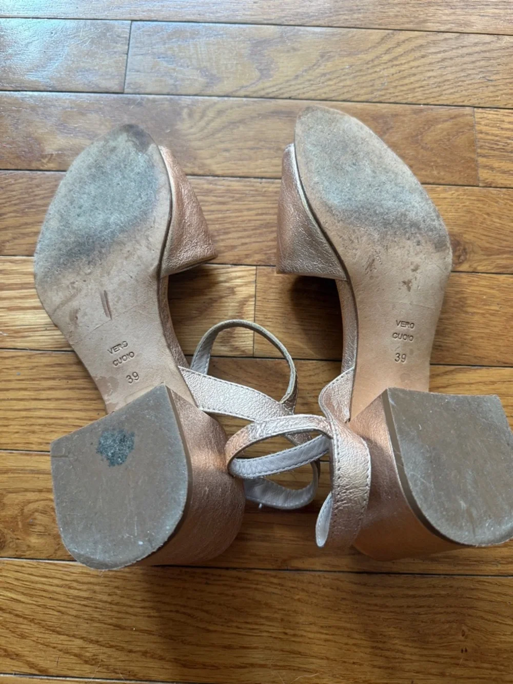 Ouigal Italian Pink Sparkly Block Heel Sandals - Women